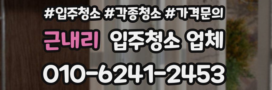 근내리 입주청소 업체