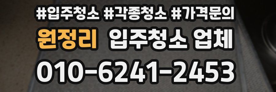 원정리 입주청소 업체
