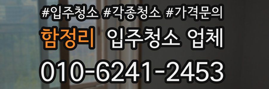 함정리 입주청소 업체