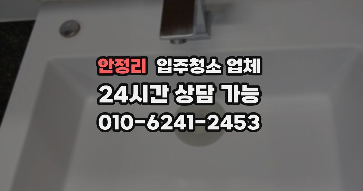 안정리 입주청소 업체