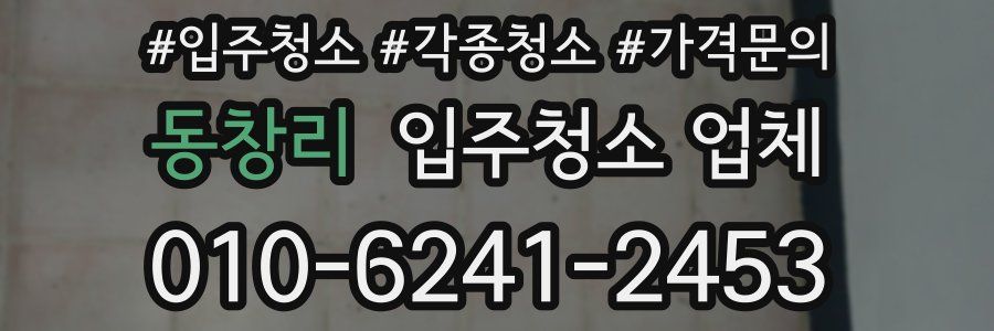 동창리 입주청소 업체