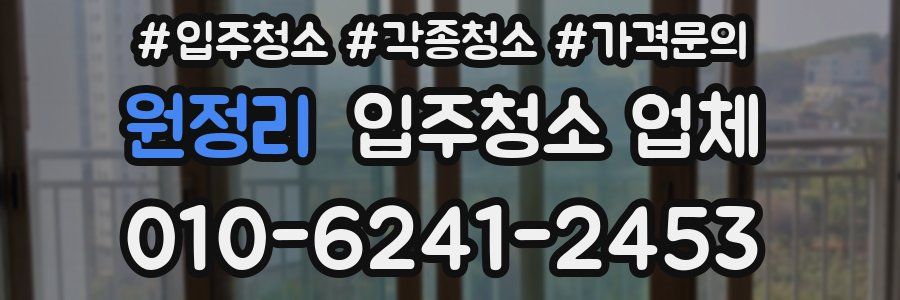 원정리 입주청소 업체