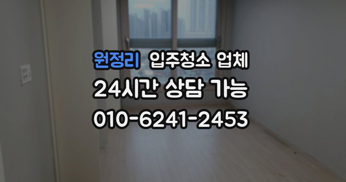 원정리 입주청소 업체
