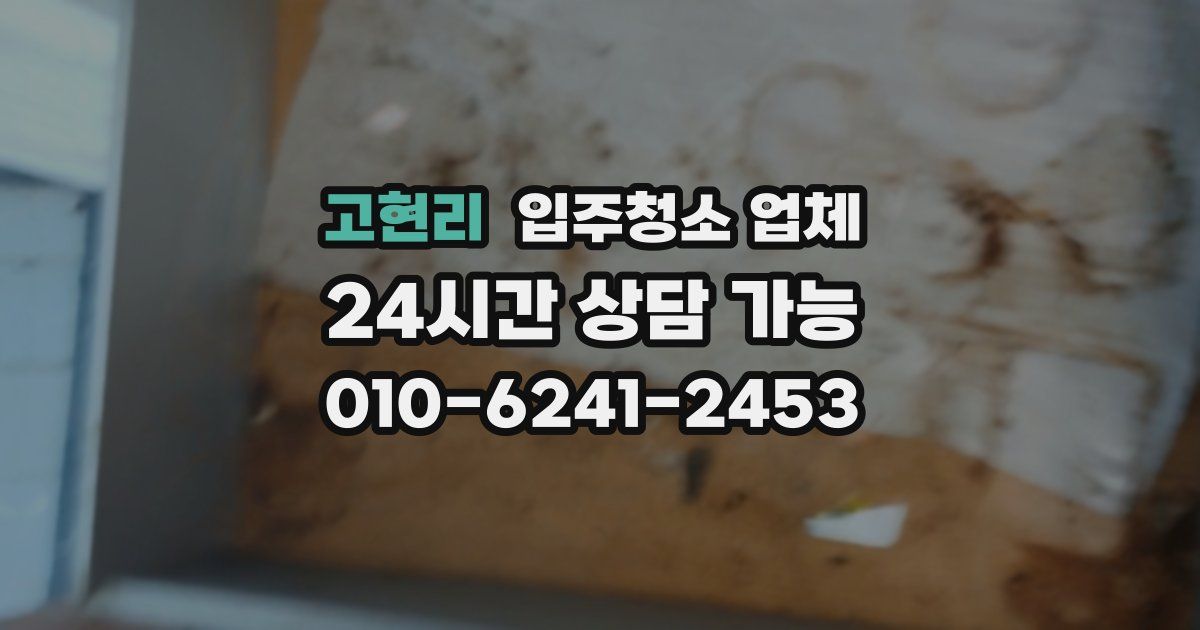고현리 입주청소 업체