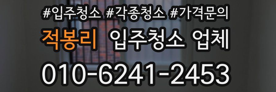 적봉리 입주청소 업체