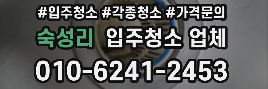 숙성리 입주청소 업체