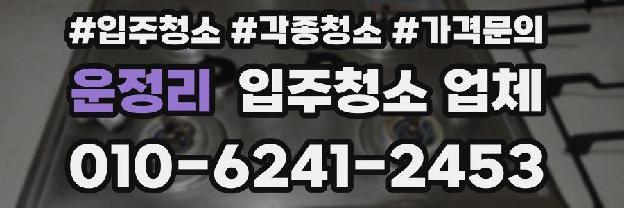 운정리 입주청소 업체