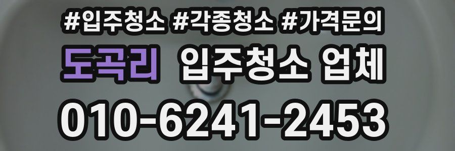 도곡리 입주청소 업체