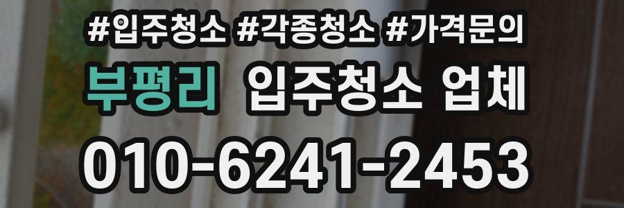 부평리 입주청소 업체