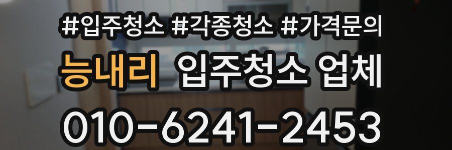 능내리 입주청소 업체
