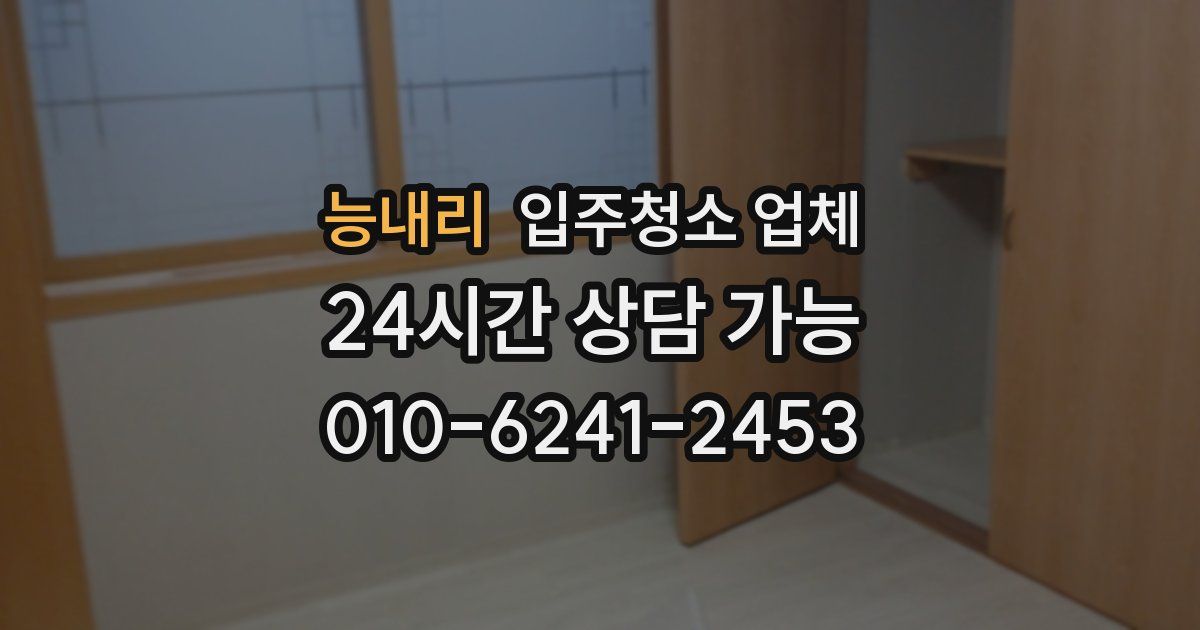 능내리 입주청소 업체