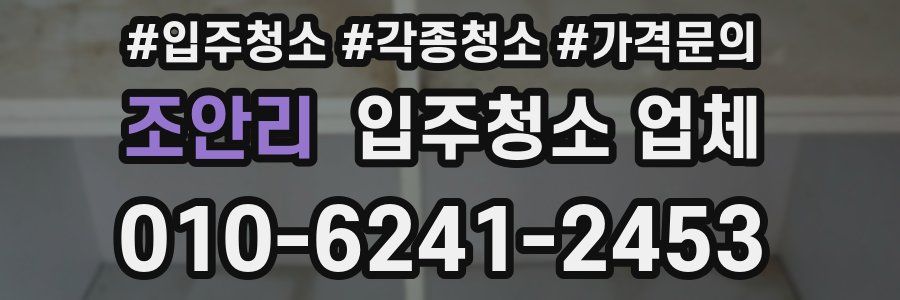 조안리 입주청소 업체