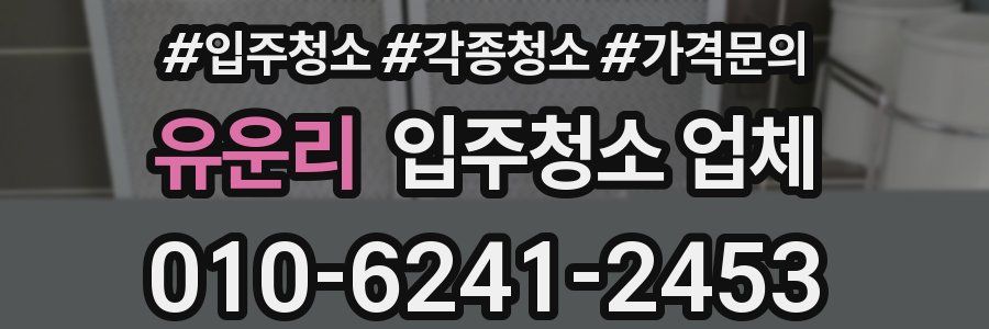 유운리 입주청소 업체