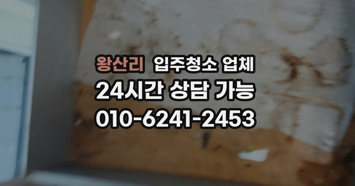 왕산리 입주청소 업체