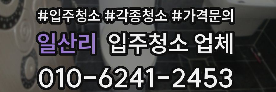 일산리 입주청소 업체