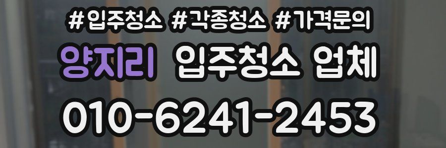 양지리 입주청소 업체