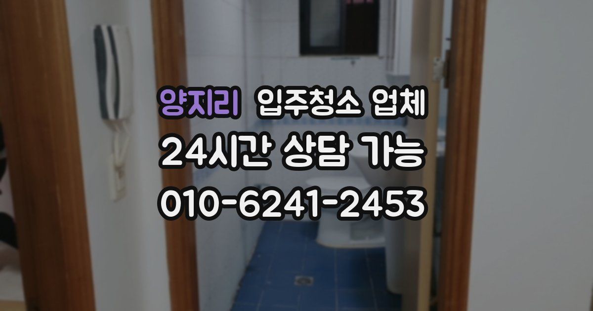 양지리 입주청소 업체
