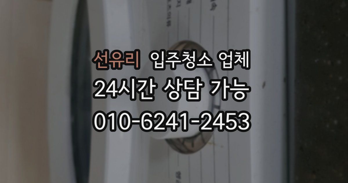 선유리 입주청소 업체