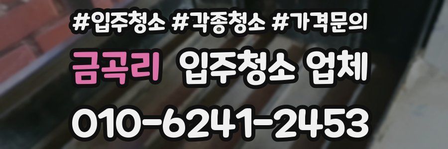 금곡리 입주청소 업체