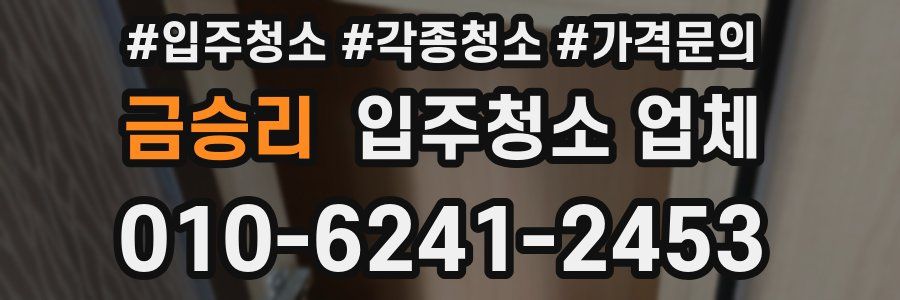금승리 입주청소 업체