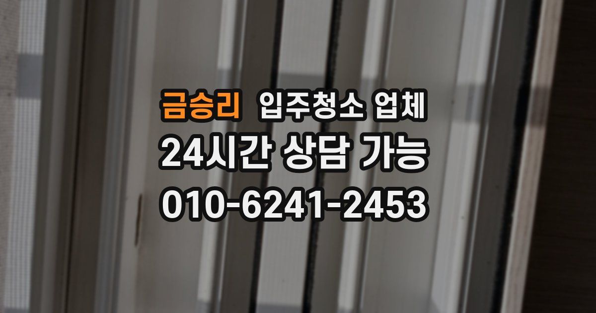 금승리 입주청소 업체