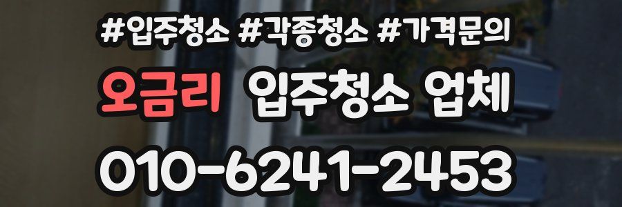 오금리 입주청소 업체