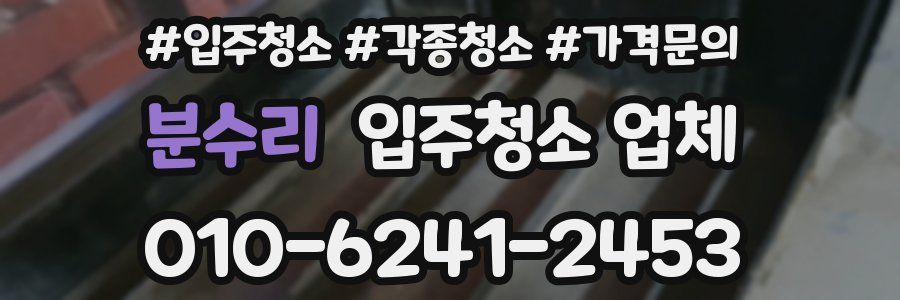 분수리 입주청소 업체