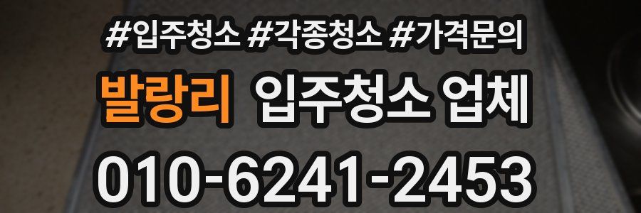 발랑리 입주청소 업체