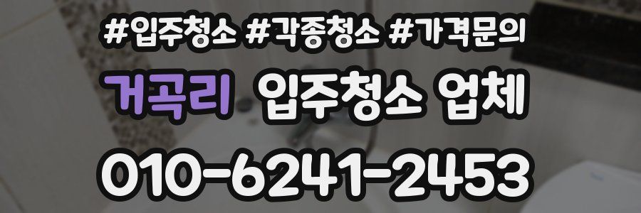 거곡리 입주청소 업체
