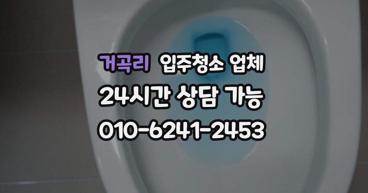 거곡리 입주청소 업체