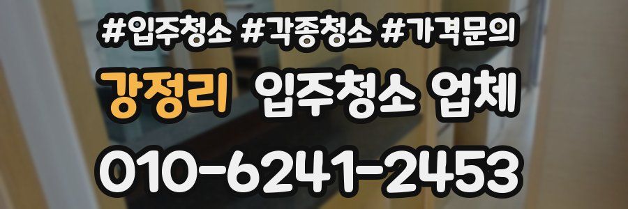 강정리 입주청소 업체