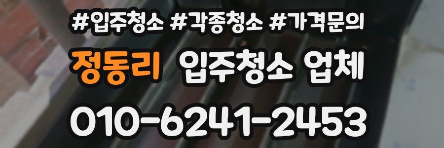 정동리 입주청소 업체