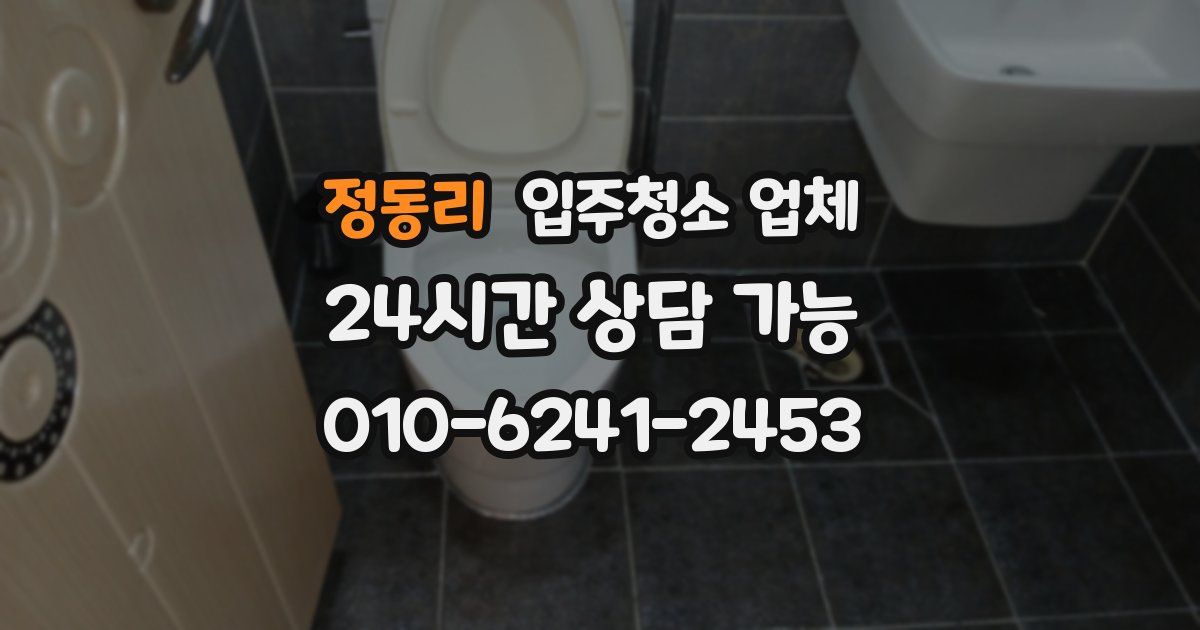 정동리 입주청소 업체