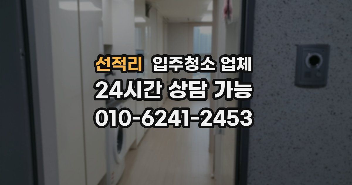 선적리 입주청소 업체
