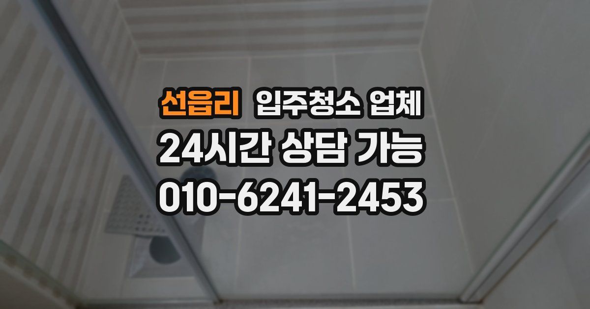 선읍리 입주청소 업체