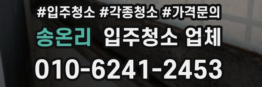 송온리 입주청소 업체