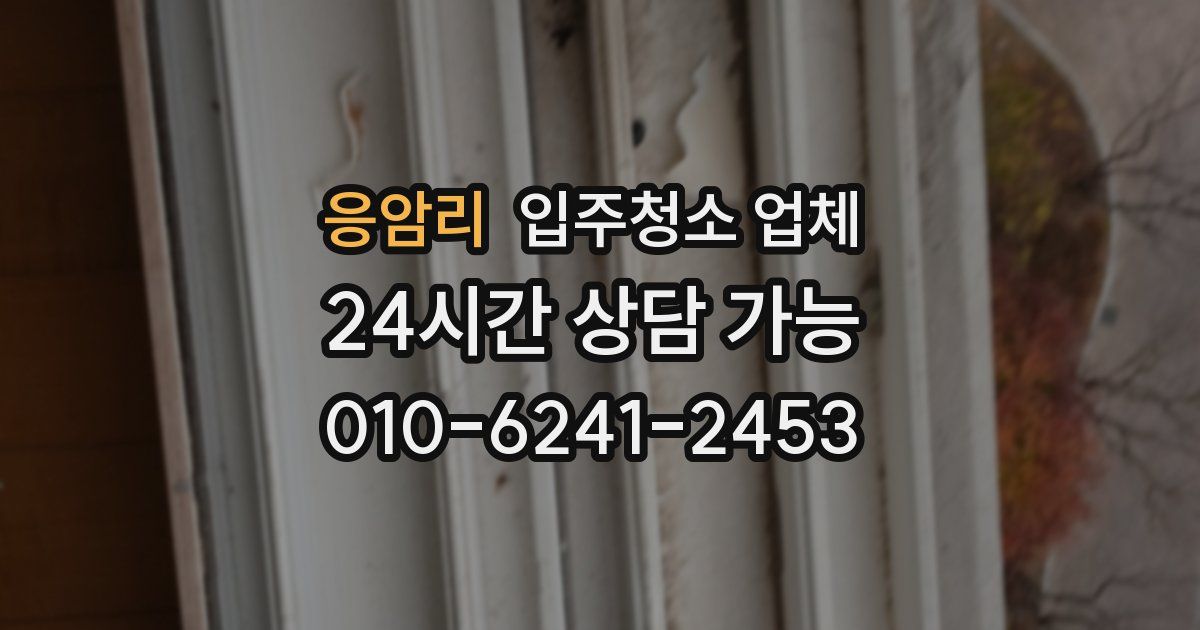 응암리 입주청소 업체