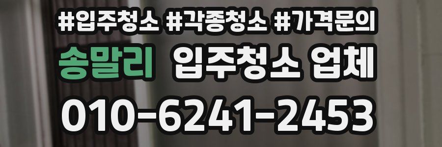 송말리 입주청소 업체