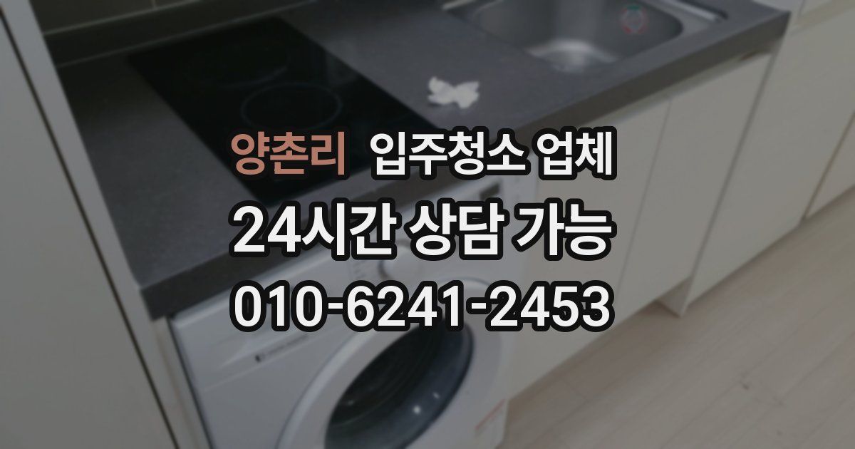 양촌리 입주청소 업체