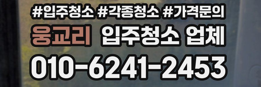 웅교리 입주청소 업체