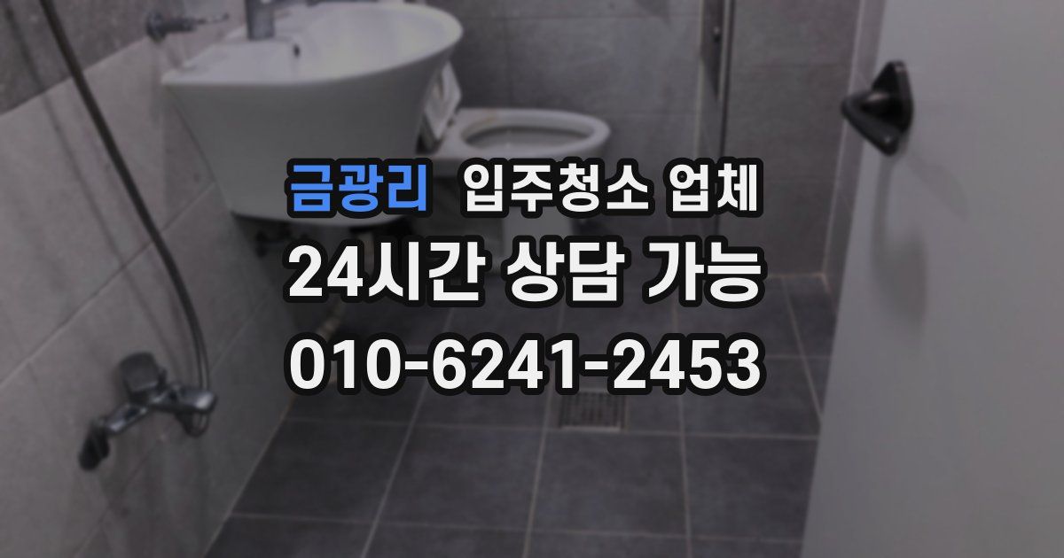 금광리 입주청소 업체