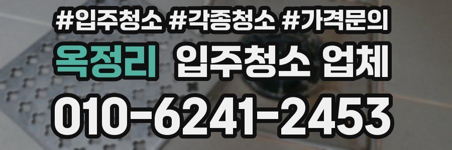 옥정리 입주청소 업체