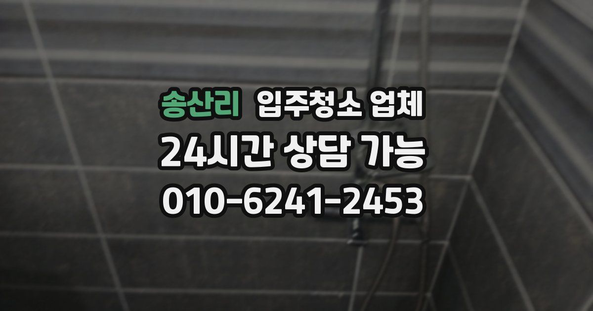 송산리 입주청소 업체