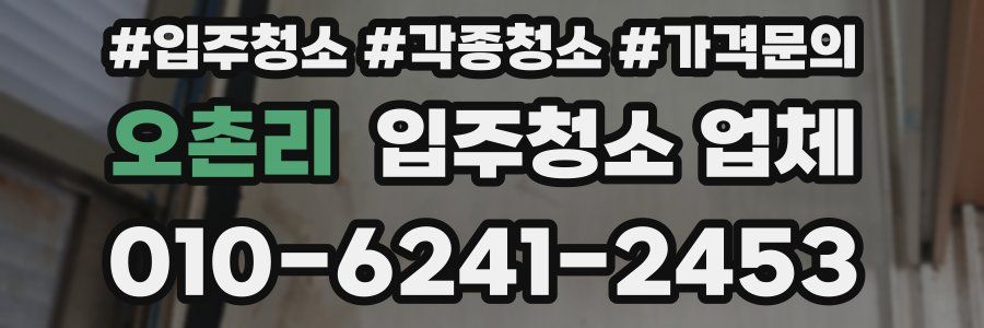 오촌리 입주청소 업체