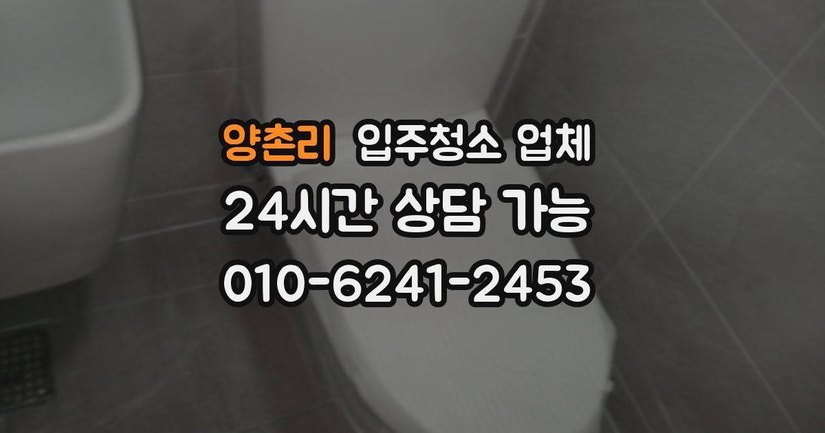 양촌리 입주청소 업체