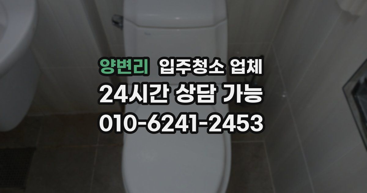양변리 입주청소 업체