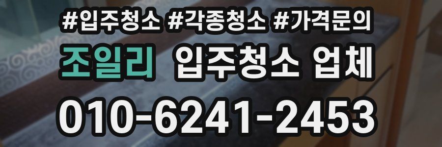 조일리 입주청소 업체
