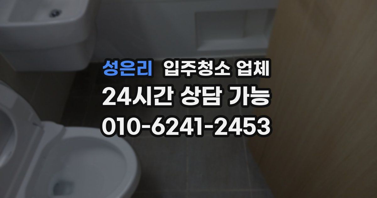 성은리 입주청소 업체