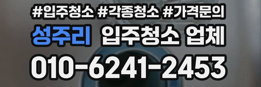 성주리 입주청소 업체