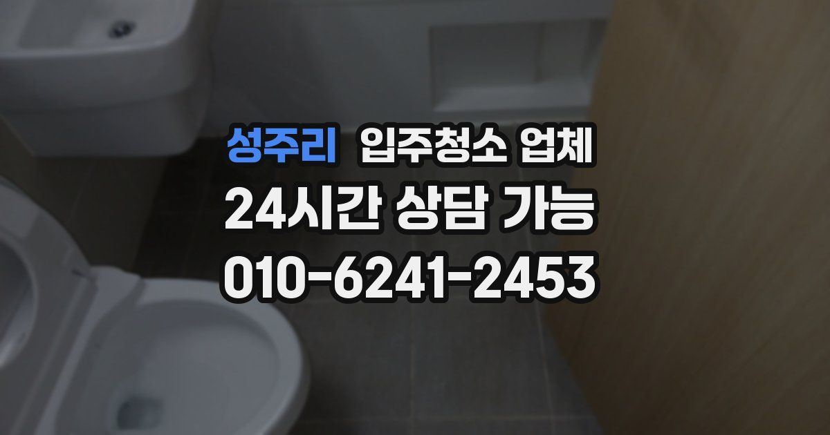 성주리 입주청소 업체